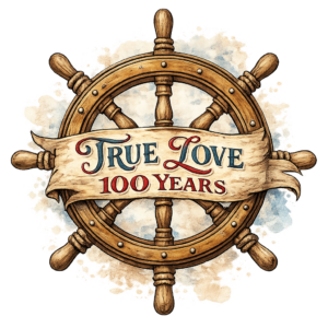 ship's wheel with 100 years